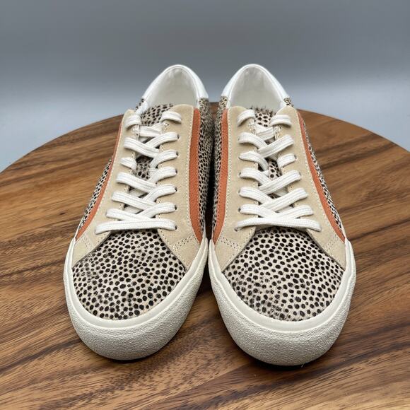 Madewell Sidewalk Shoes Womens 9 M Spotted Calf Hair Leopard Casual Sneakers - Picture 2 of 8